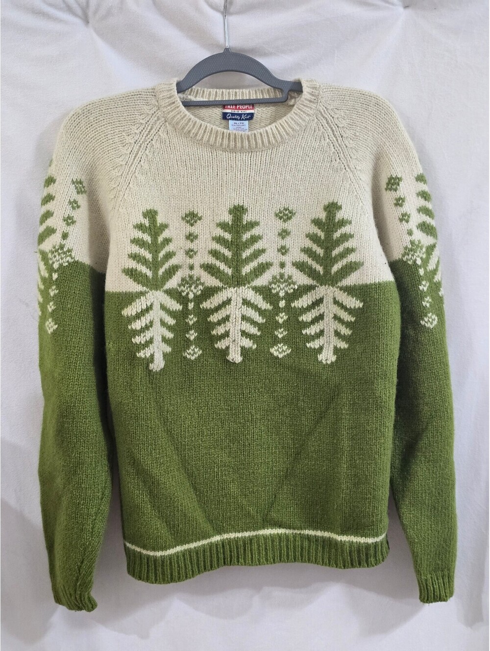 Free People XL Shetland Wool Blend Knit Sweater
